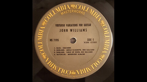 Vinyl artifact: John Williams - Virtuoso Variations for Guitar (1972)