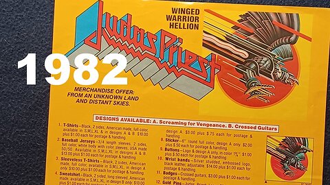 Judas Priest, Screaming for Vengeance, Merchandise Insert with Vinyl LP album, 1982