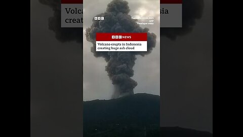 Indonesia's Mount Marapi erupted, sending ash 1.5km into the air. #Indonesia #Volcano #BBCNews