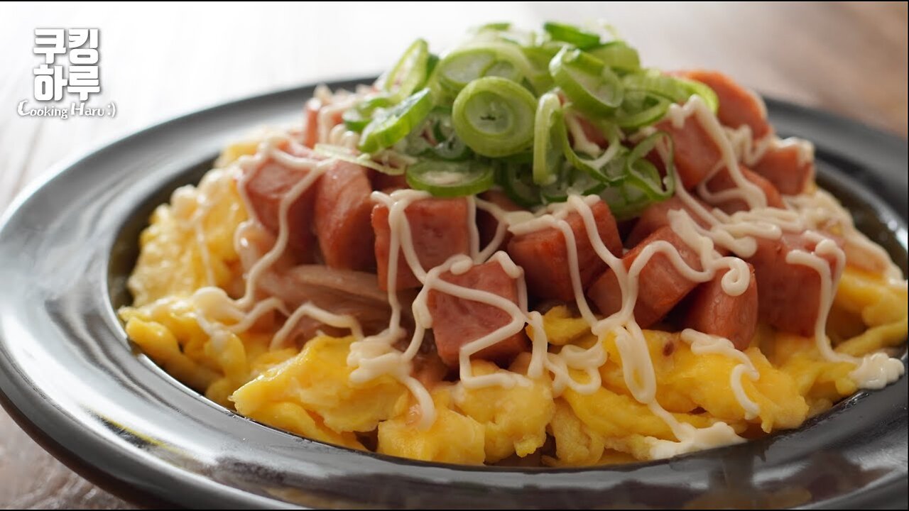 Spam Mayo Rice with Sweat Teriyaki Onion & Egg, Simple & Easy cooking, ASMR