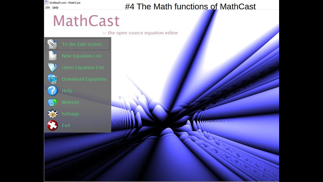 Equation Editor software #4 The Math functions of MathCast