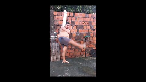 He thinks he is Mortal kombat ninja