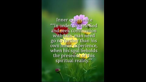 Inner Experience
