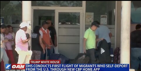 DHS CONDUCTS FIRST FLIGHT OF MIGRANTS WHO SELF-DEPORT FROM THE US USING CBP APP