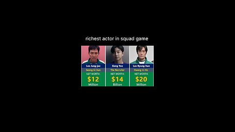 richest actor in squad game 🎮