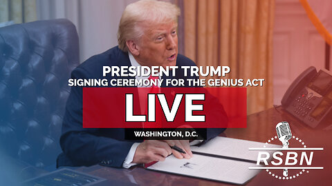 LIVE: President Trump Signing Ceremony for the GENIUS Act - 7/18/25