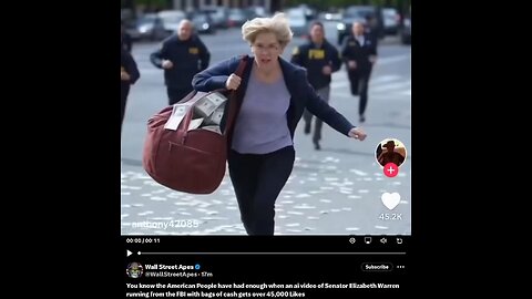 AI of Fauxcahontas Running from FBI Funny Not Funny