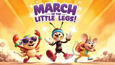 March of the Little Legs 🐾 | Tiny Animal Marching Song for Kids