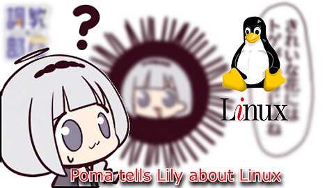 vtuber Shirayuri lily learns about Linux