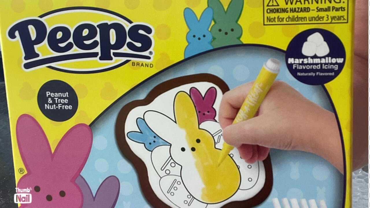 (04/27/2025) TRYING OUT PEEPS BRAND CHOCOLATE COOKIES YOU CAN COLOR!