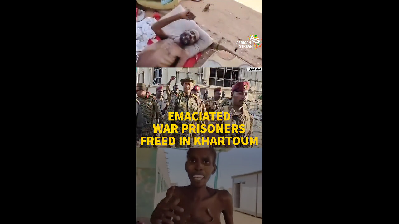 EMACIATED WAR PRISONERS FREED IN KHARTOUM
