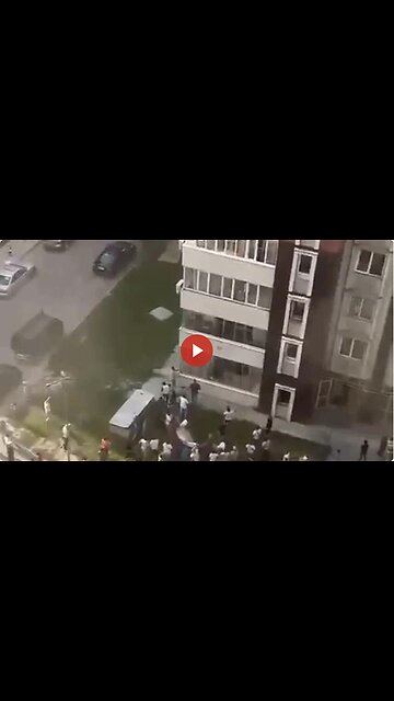 Residents of a high rise jumping from and throwing children out of windows to escape a fire.