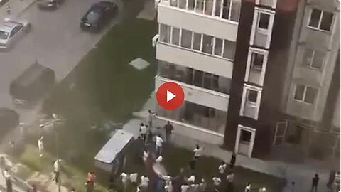 Residents of a high rise jumping from and throwing children out of windows to escape a fire.