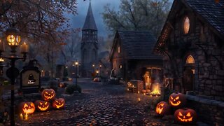 An Outdoor Halloween Street Scene