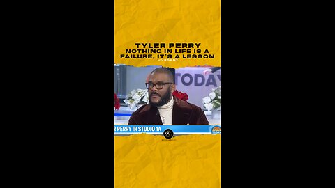 @tylerperry Nothing in life is a failure, it’s a lesson