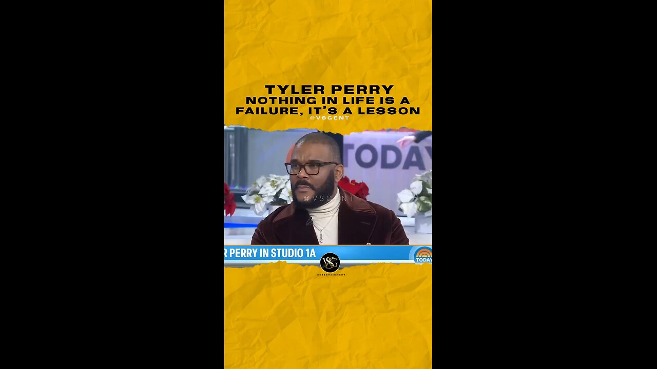 @tylerperry Nothing in life is a failure, it’s a lesson