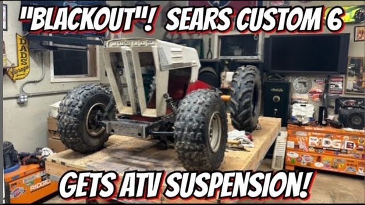 "Blackout" gets ATV suspension! 1967 Sears Custom 6 Mud Mower build-Part 4!