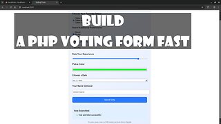 Build a Fully Functional PHP Voting Form with MariaDB and Fetch API