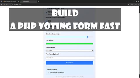 Build a Fully Functional PHP Voting Form with MariaDB and Fetch API