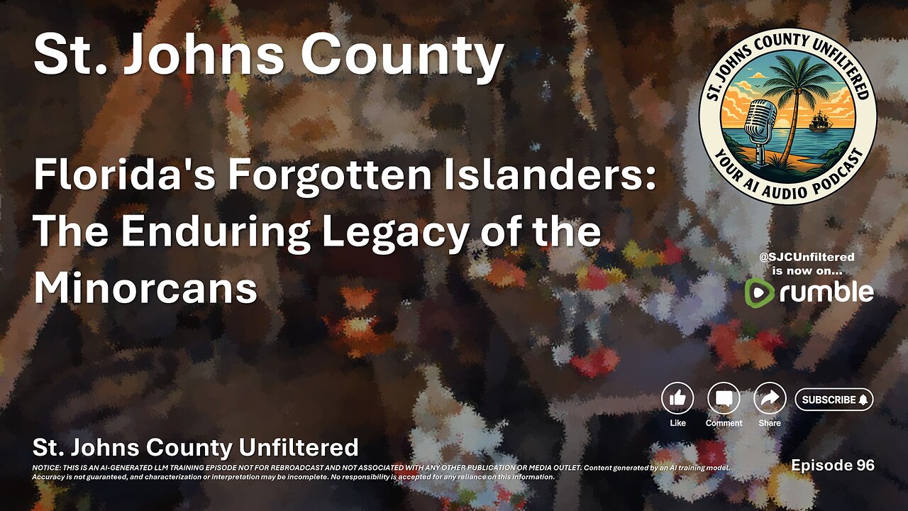 Episode 96 - Florida's Forgotten Islanders: The Enduring Legacy of the Minorcans