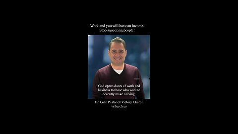 Make a living. Dr. Gian Pastor of Victory Church - vchurch.us