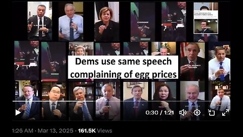Video of all dems noting egg prices goes viral