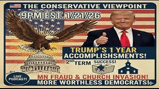 LIVE TONIGHT AT 9PM EST. ON THE CONSERVATIVE VIEWPOINT: LOOK BACK TO TRUMP'S 1 YEAR OF HIS 2ND TERM