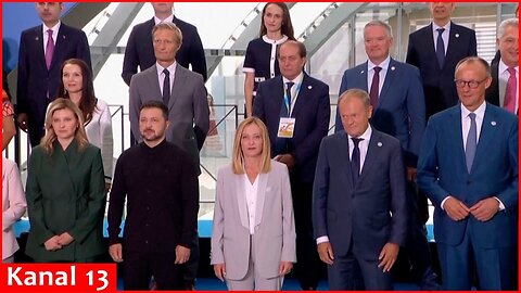 European leaders and top diplomats pose for photo at start of Rome's Ukraine rebuilding conference