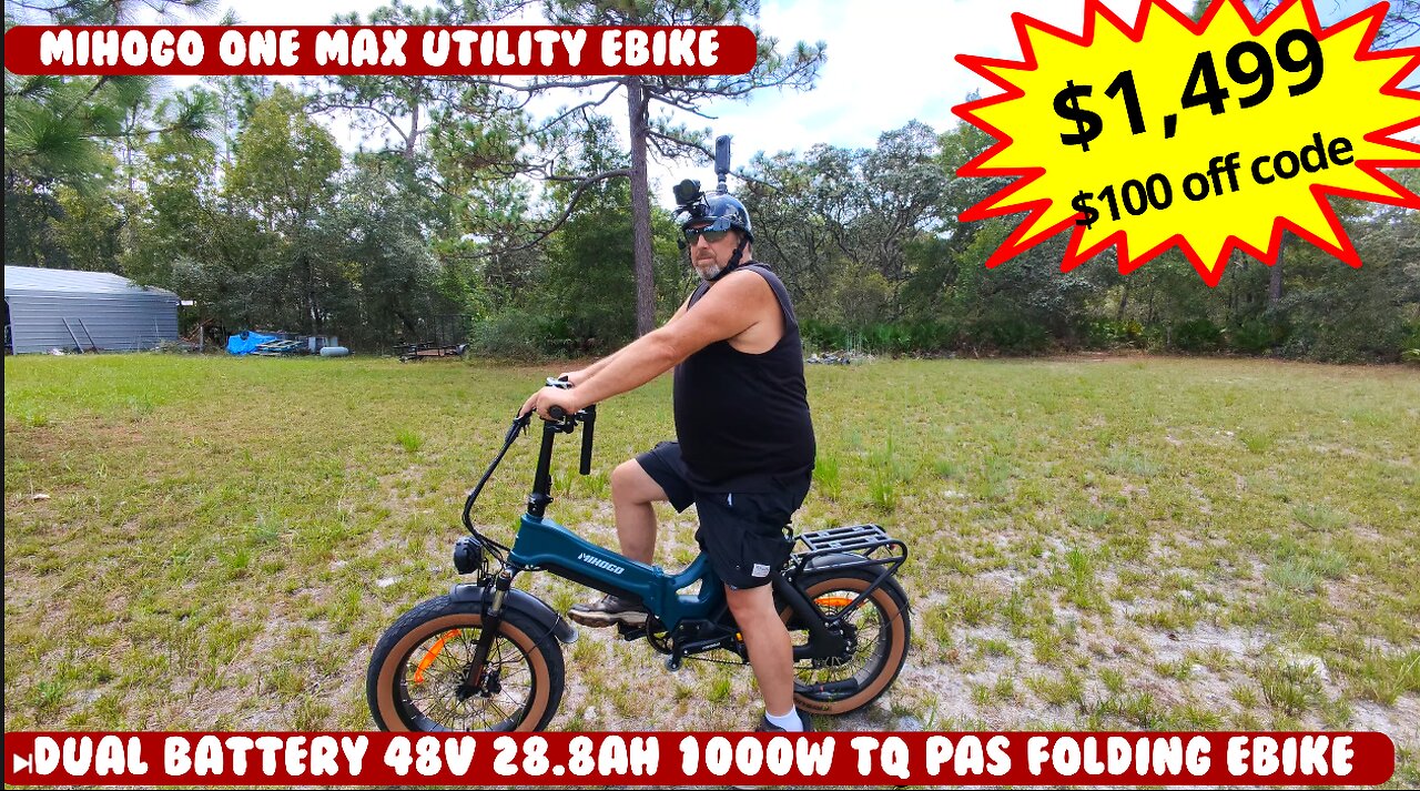 MIHOGO ONE MAX Utility EBIKE Dual Battery 28.8ah 48v 1000W TQ PAS Smart Nav folding ebike