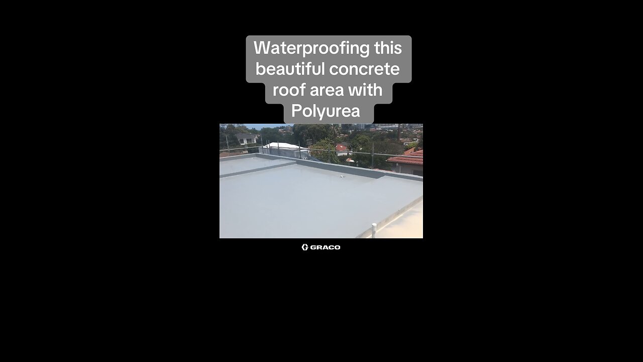 Polyurea Waterproofing a Roof Area