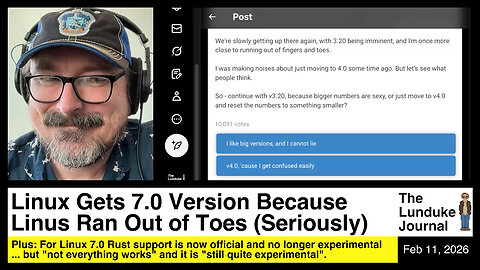 Linux Gets 7.0 Version Because Linus Ran Out of Toes (Seriously)