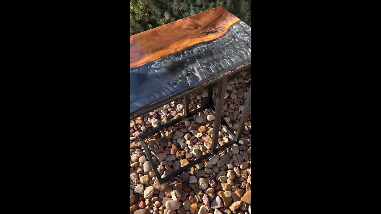 Monochrome Magic: Black & White Resin Table