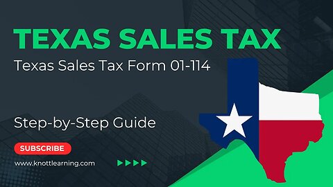 Texas Sales Tax Return (Form 01-114) | Step-by-Step Example