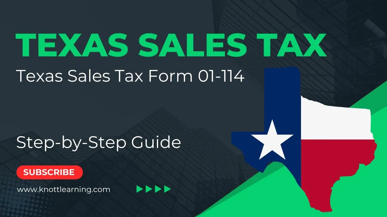 Texas Sales Tax Return (Form 01-114) | Step-by-Step Example
