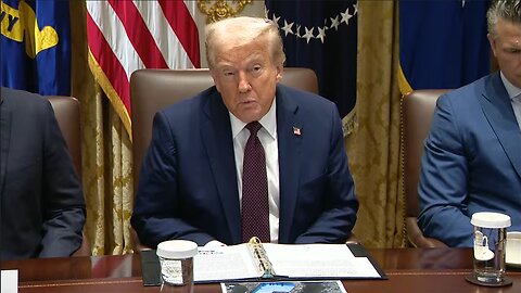 President Trump Holds Marathon Cabinet Meeting, Takes Question After Question
