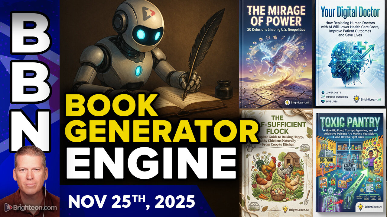 BBN - Nov 25, 2025 - Stunning new BOOK GENERATOR engine demonstrated by the Health Ranger