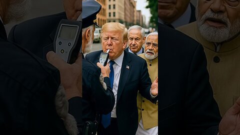 Trump Caught Drunk Driving With Netanyahu & Modi _ Motorcycles Confiscated ️