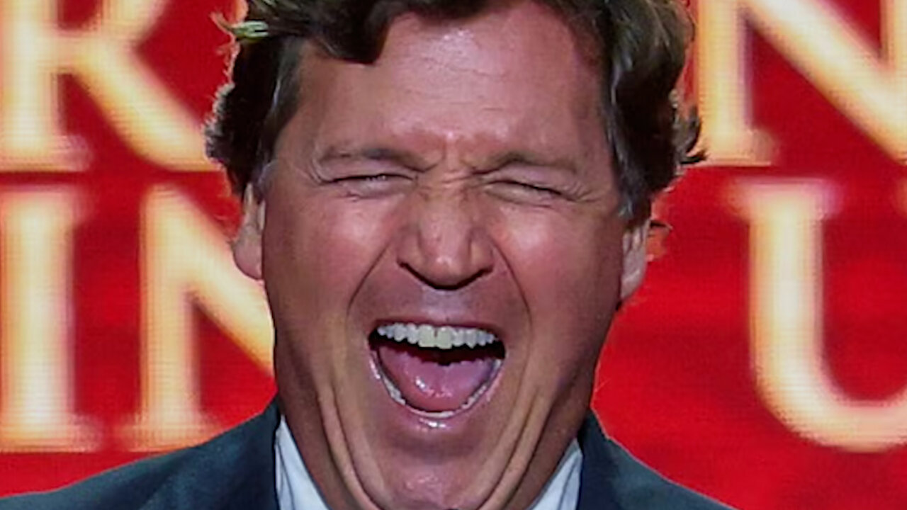 DON'T LET THE DOOR HIT YOU IN THE ASS, TUCKER, on your way out (of the Republican Party)