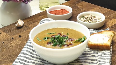 Hearty Creamy Red Lentil Soup | Authentic Mediterranean Recipe | Pure Taste ASMR