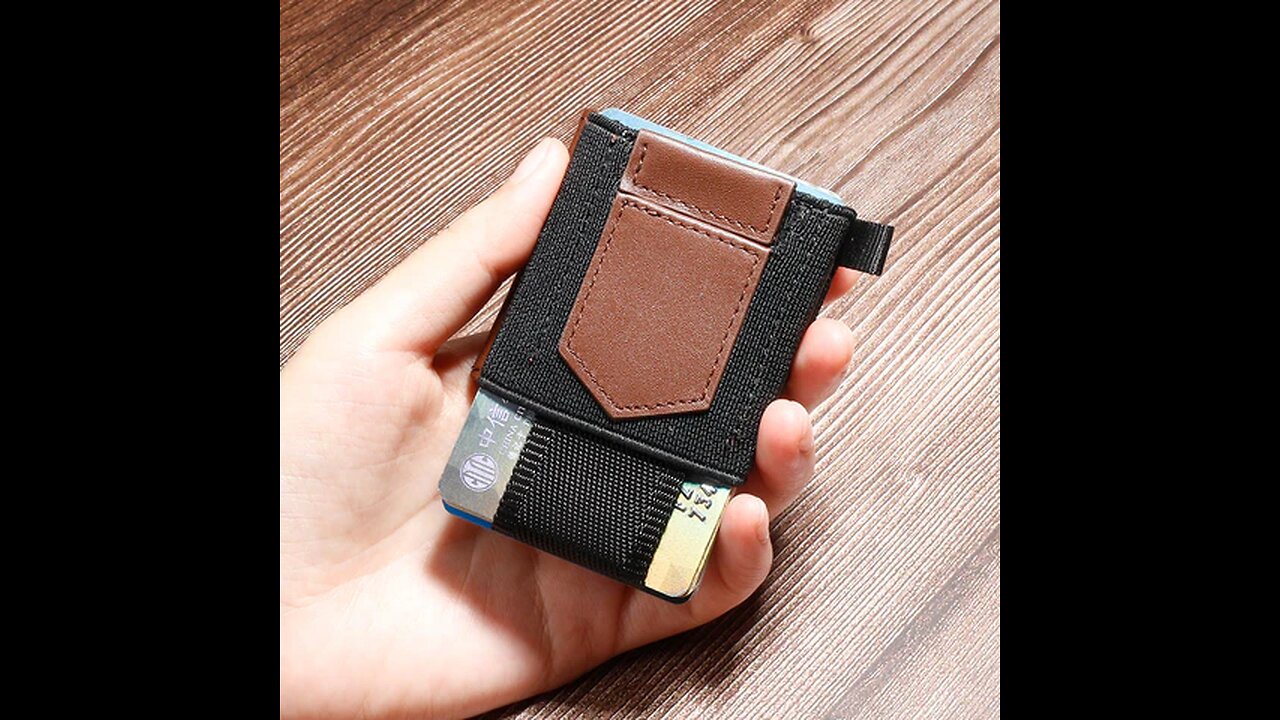 Mini Portable Leather Wallet with Pull-out Card Slot, Coin Pocket and Key Ring, for Men & Women