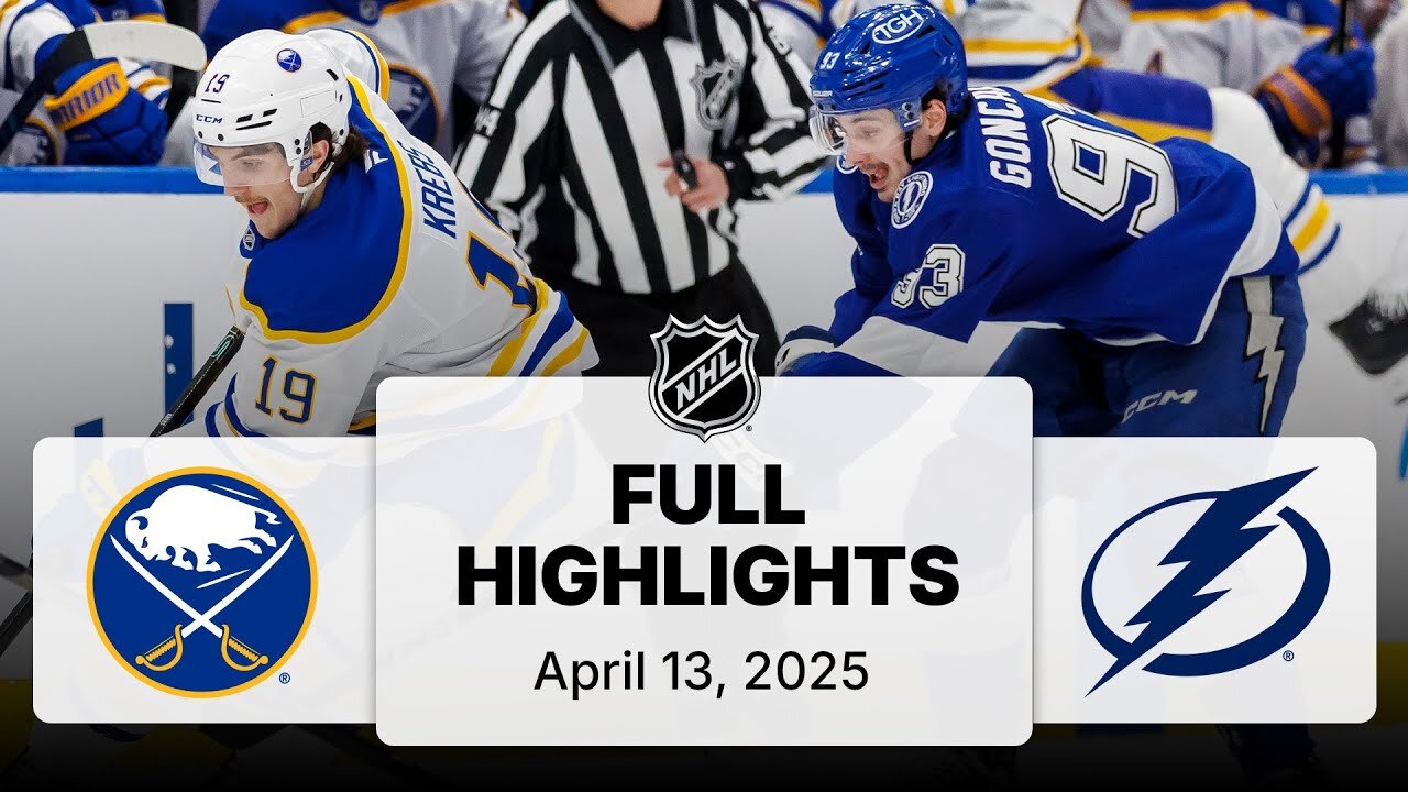 NHL Highlights | Sabres vs. Lightning | April 13, 2025