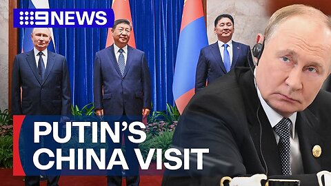 Russia accused of jamming GPS signals on plane as Putin visits China | 9 News Australia