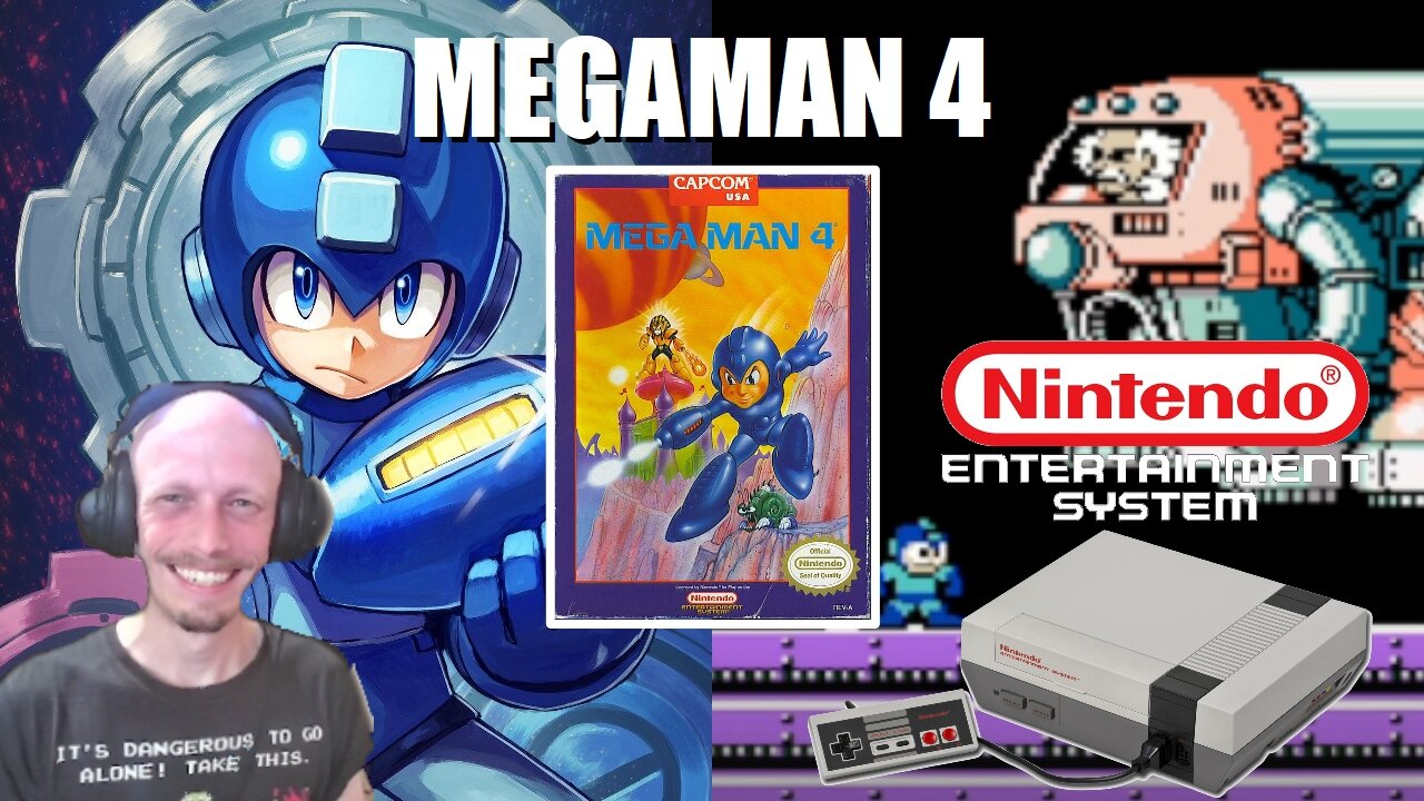 MegaMan 4 (NES): Blast Dr. Cossack's Evil Fighting Robots and Restore World Peace to the Year 200X