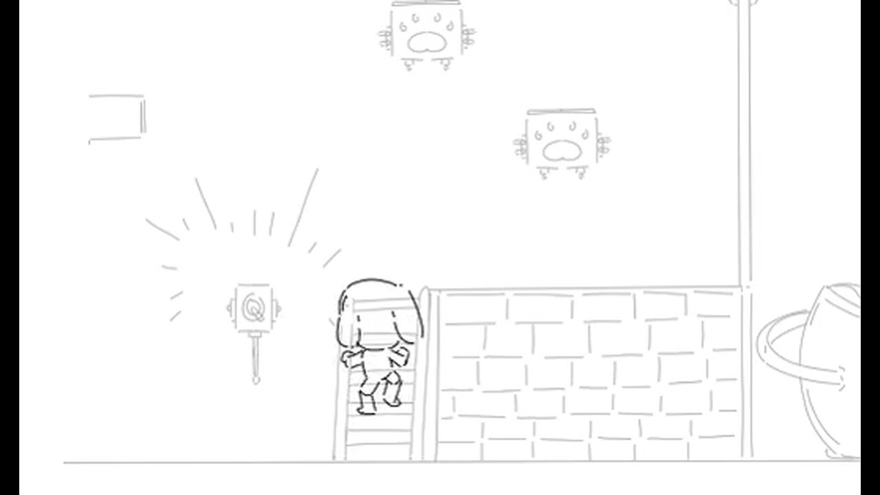 advance to upper grounds / lacy climbing animation in work