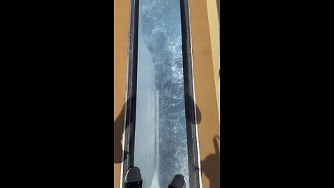 Norwegian Getaway standing on see through glass