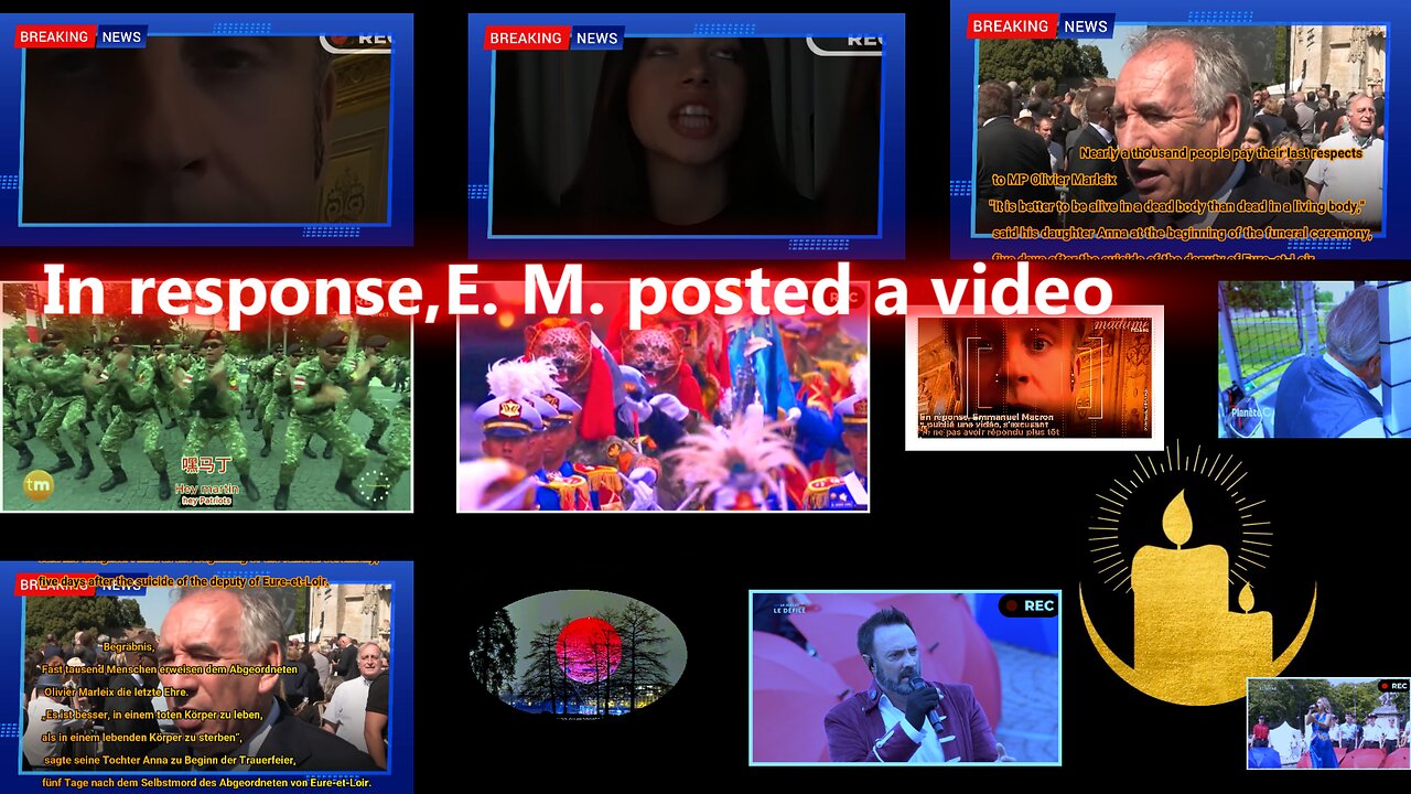 "In response, Emmanuel Macron posted a video". Les nombreux visages d'E.M.