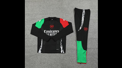 👉🏻⚽️2024/25 Arsenal Adult/Kid Black Long Sleeve Tracksuit