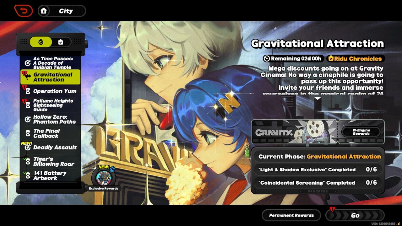 Gravitational Attraction Event - Zenless Zone Zero - Version 2.0