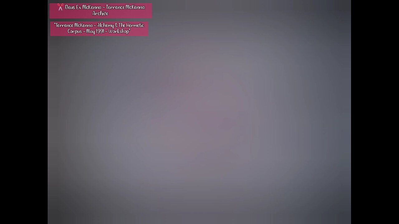 Terrence McKenna 🗣️ Hermetic Alchemy ∆