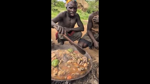 Wow,,😯‼️ it's Cookie time, Hadza tribe, Enjoying Nutrition Food, So delicious 😋🤤 Hadzabe Family
